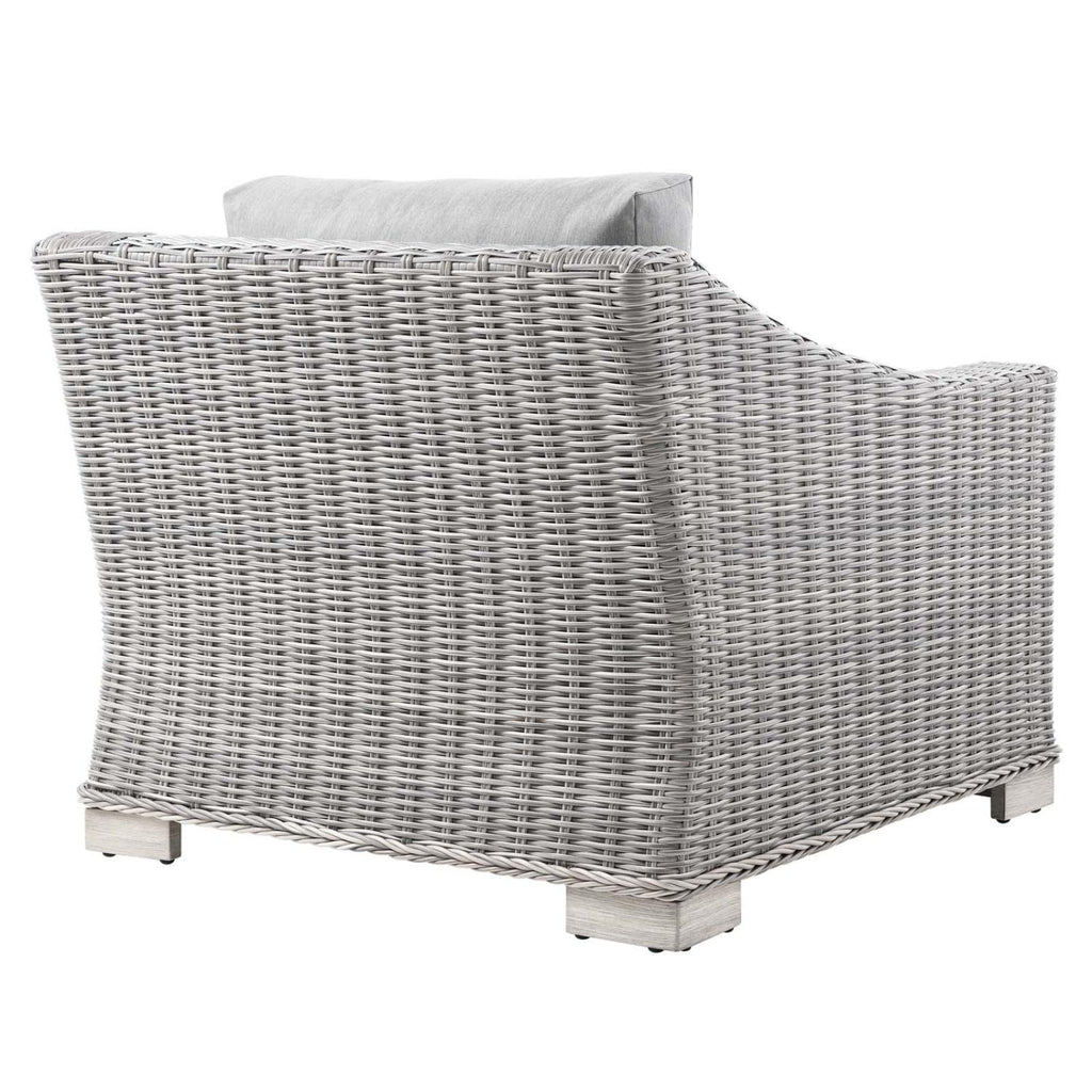 Modway EEI-4840-LGR-GRY Conway Outdoor Patio Wicker Rattan, Light Gray Gray