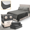 Abeero Home California King Sheet Sets - Luxury Hotel Bed Sheets - Soft Cooling Sheets with Elastic Corner Straps - Deep Pockets