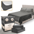 Abeero Home California King Sheet Sets - Luxury Hotel Bed Sheets - Soft Cooling Sheets with Elastic Corner Straps - Deep Pockets