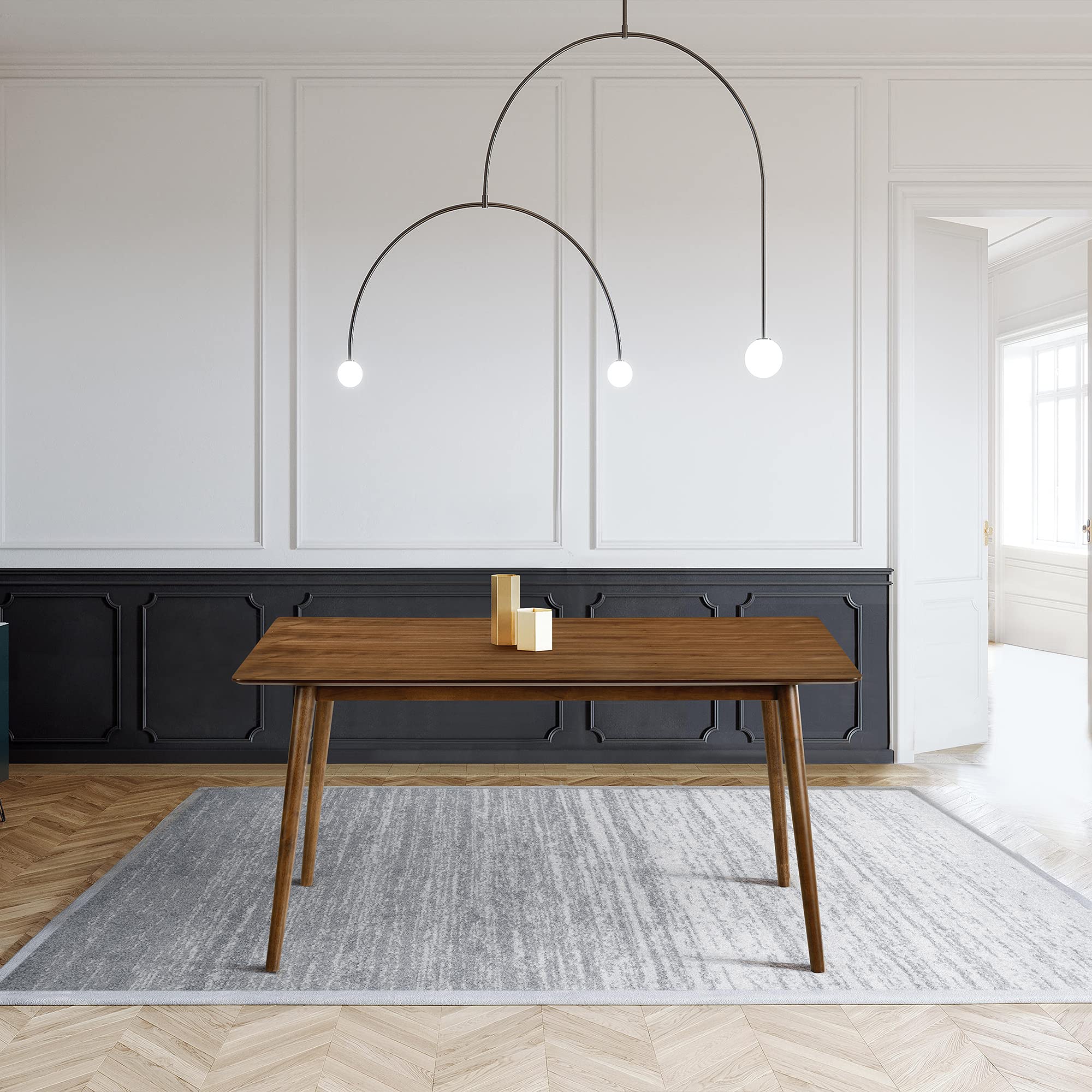 Armen Living Westmont 59 '' Rectangular Dining Table in Walnut Wood