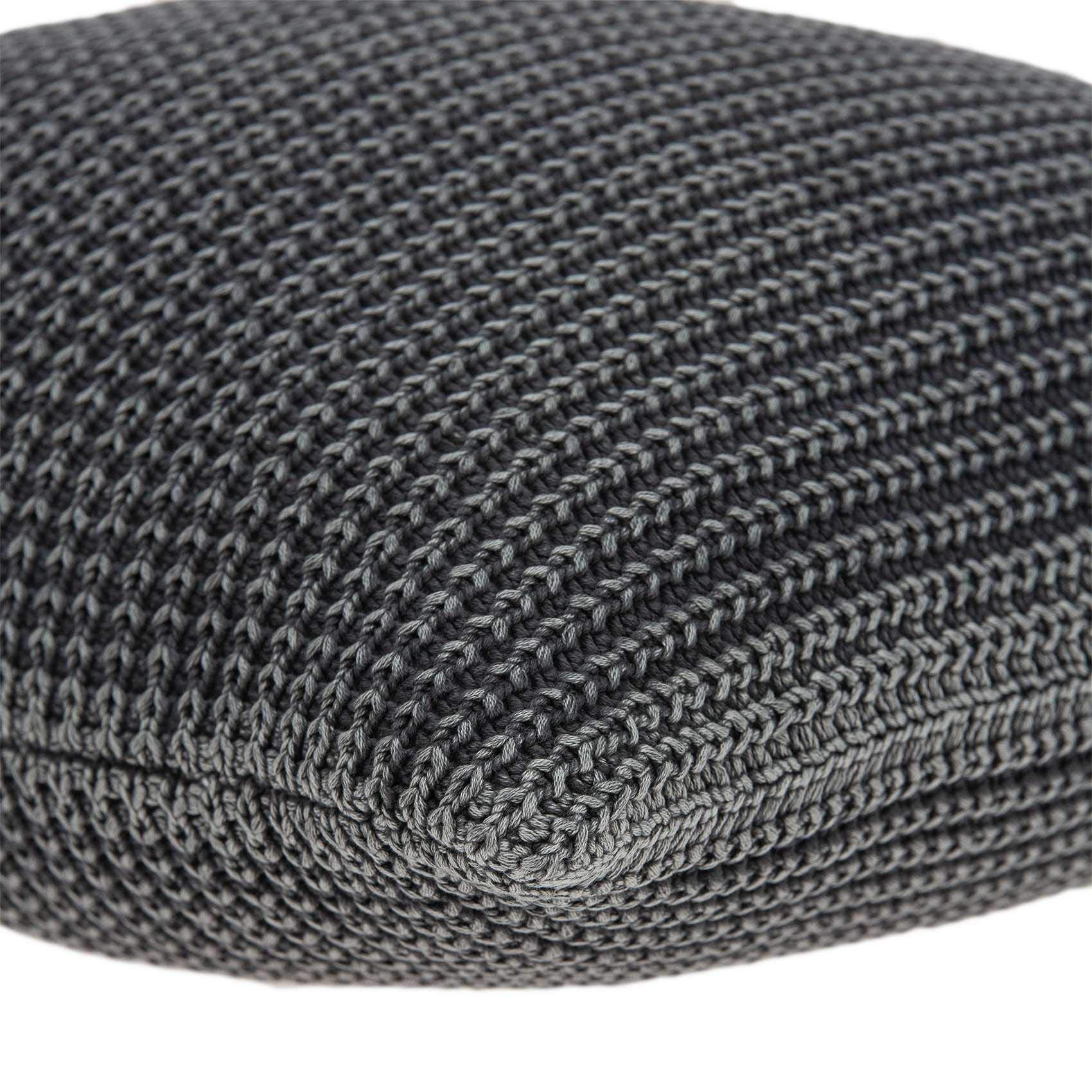 Homeroots 100% Cotton Parkland Collection Cabo Transitional Charcoal Pillow Cover With Poly Insert