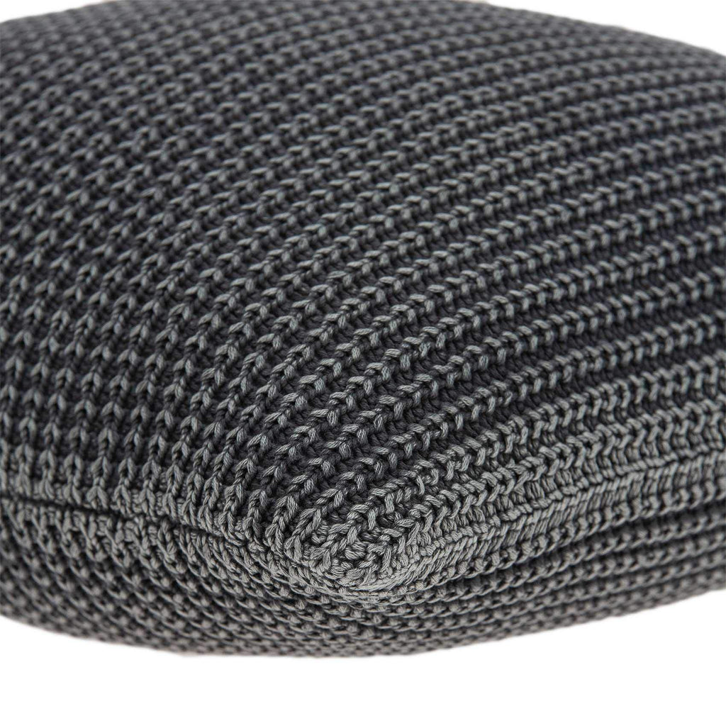 Homeroots 100% Cotton Parkland Collection Cabo Transitional Charcoal Pillow Cover With Poly Insert