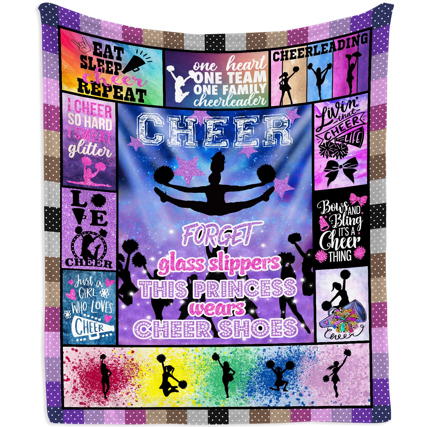 Mubpean Cheerleader Gifts Blanket 50'X40' - Cheerleading Gifts For Girls - Cheer Gifts For Cheerleaders - Gifts For Cheerleade