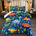 Cute Cartoon Dinosaur Bedding Set, Ultra Soft Full Size Comforter Set For Boys, Lovely Dinosaur Printed Comforter For Kids Teens