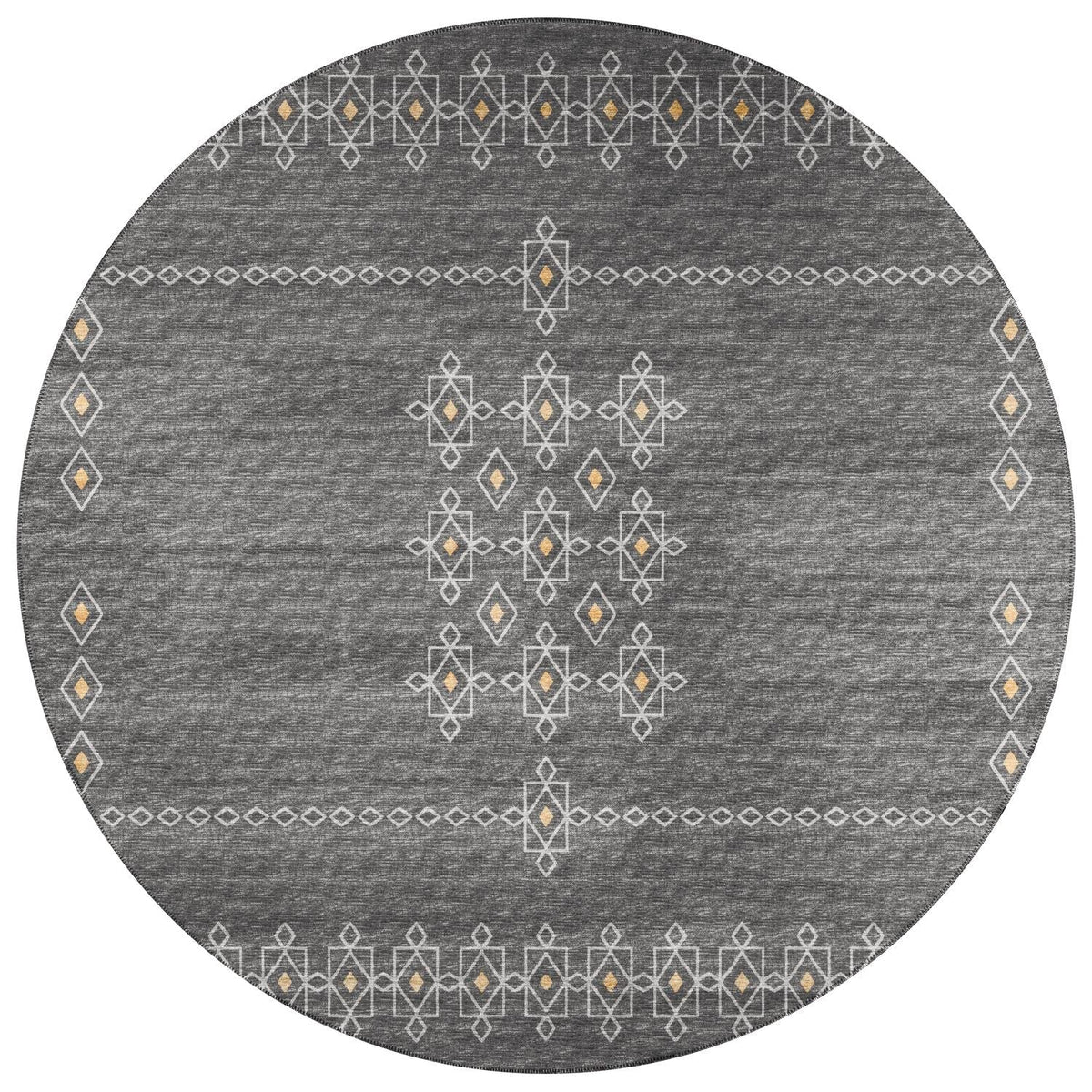 Sedona Sn3 Grey Transitional Rug Round 6' X 6'