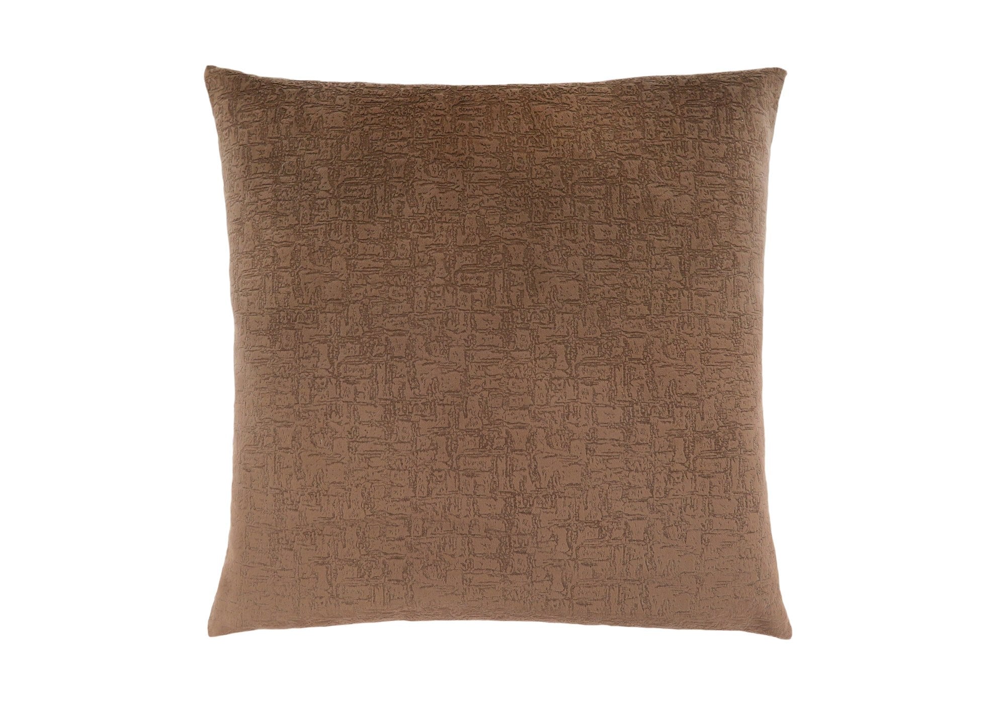 Monarch Specialties 9276, 18 X 18 Square, Insert Included, Decorative Throw, Accent, Sofa, Couch, Bedroom, Polyester, Hypoallergenic, Modern Pillow 18&quot;X 18&quot; Light Brown Mosaic Velvet 1Pc