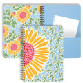 Steel Mill & Co Cute Mini Spiral Notebook, 8.25' X 6.25' Journal With Durable Hardcover And 160 Lined Pages (Sunflower)
