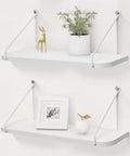 Afuly White Shelves for Wall, Floating Shelf Bathroom, Wall Mounted Shelves for Bedroom Living Room, Over Toilet Shelves Storage