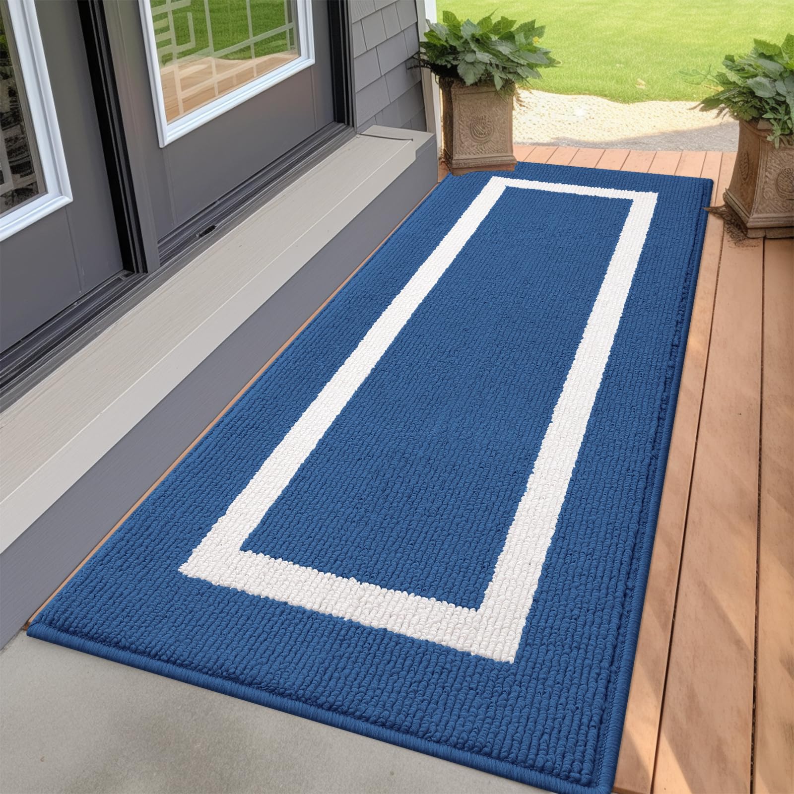 Olanly Indoor Door Mat, 59X20, Non-Slip Absorbent Resist Dirt Entrance Mat, Washable Low-Profile Inside Entry Doormats For Entry