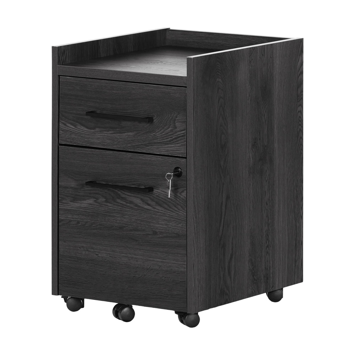 South Shore Kozack 2-Drawer Mobile File Cabinet, Vertical, Gray Oak