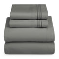 Hearth & Harbor Cal King Size Sheets - 4 Piece Bed Sheet Set, Hotel Luxury Double Brushed Bed Sheets - Extra Soft Bedding Sheets & Pillowcases, California King, Charcoal Gray