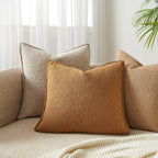 Juspurbet Mustard Yellow Boucle Throw Pillow Covers 24X24 Inch Set Of 2 For Couch Bedroom Sofa Living Room Decorative Soft Thick