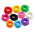 Zakia 25Pces Mixed Gummy Silicone Wristbands Bracelets Bands Shag Rubber Gummies Bangles Wristbands (Mixed)