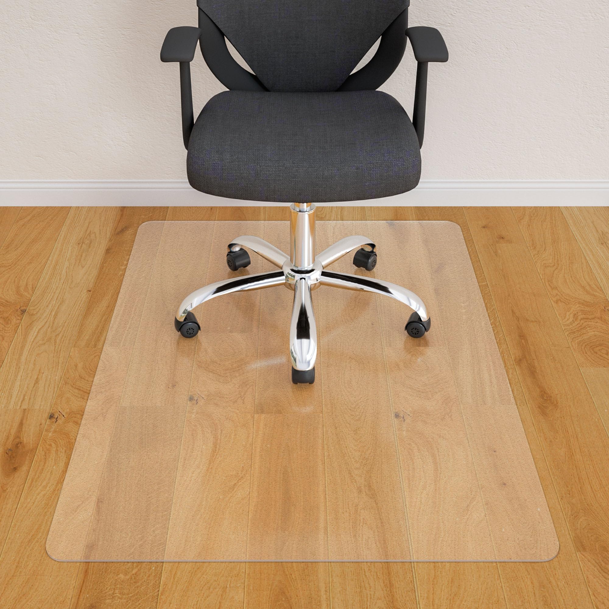 Homek Office Chair Mat For Hardwood Floor, 55   X 35    Clear Floor Protector Mat For Office Chair, Vinyl Desk Chair Mat For Har