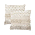 Redearth  Tufted Throw Pillow Cushion Covers - Boho Textured Woven Decorative Cases Set For Couch - Sofa - Bed - Farmhouse - Cha