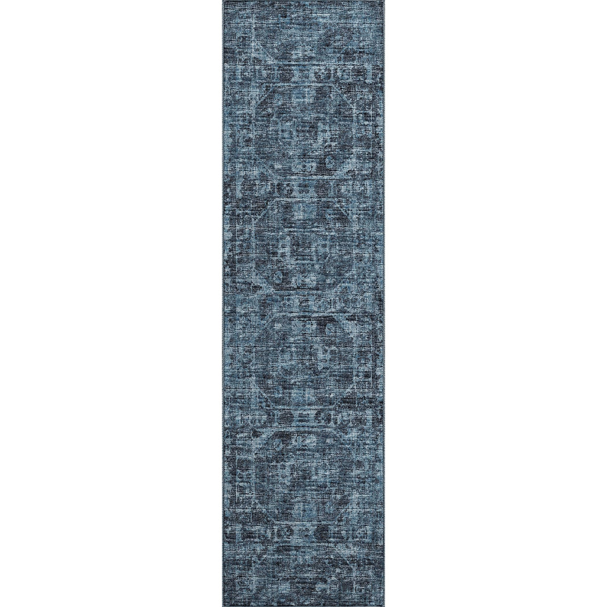 Aberdeen Ab2 Blue 2'3&quot; X 7'6&quot; Runner Rug