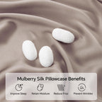 Infiixso Mulberry Silk Pillowcase For Hair And Skin, Silk Pillow Cases Queen Size Set Of 2 With Hidden Zipper 20X30 Inches, Ultr