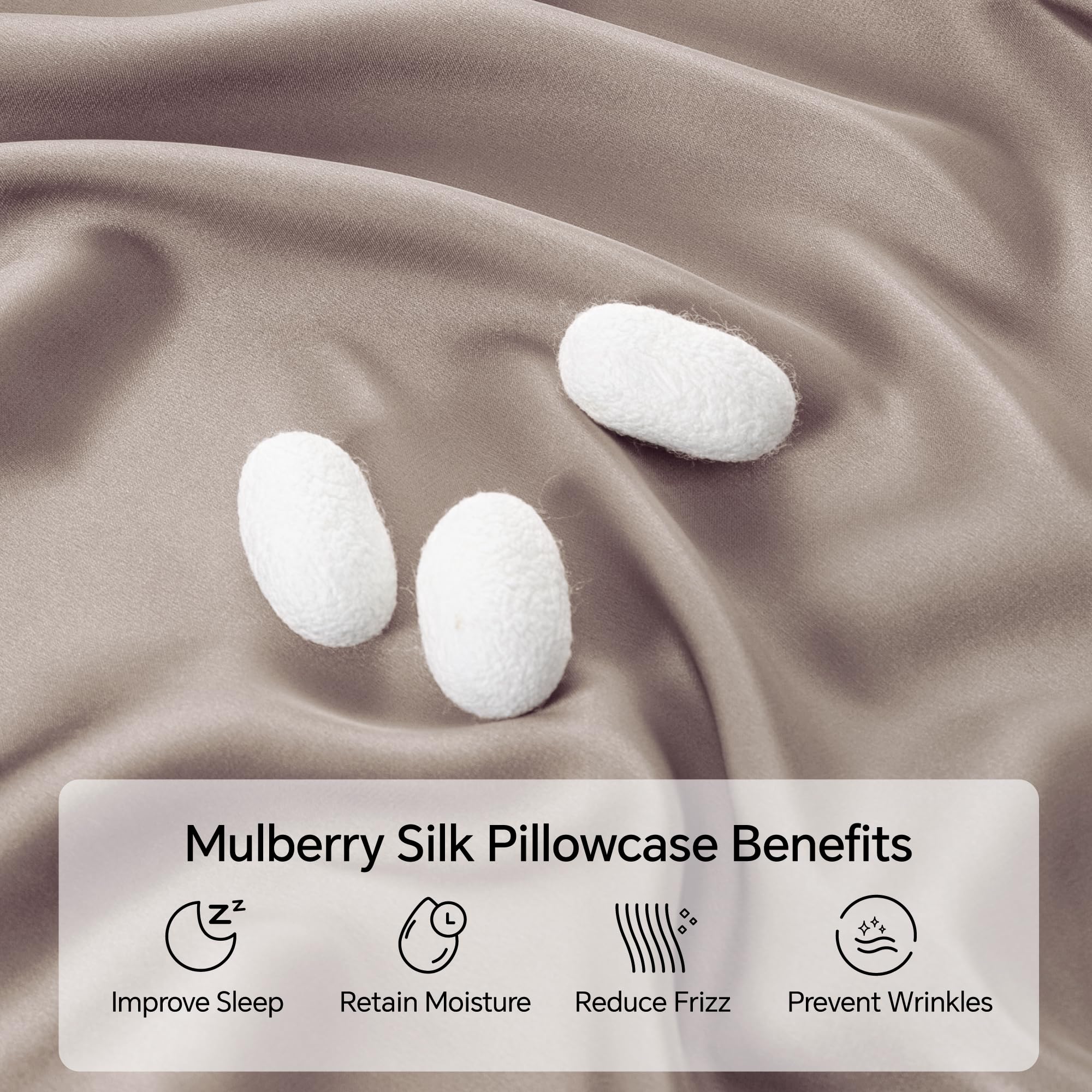 Infiixso Mulberry Silk Pillowcase For Hair And Skin, Silk Pillow Cases Queen Size Set Of 2 With Hidden Zipper 20X30 Inches, Ultr