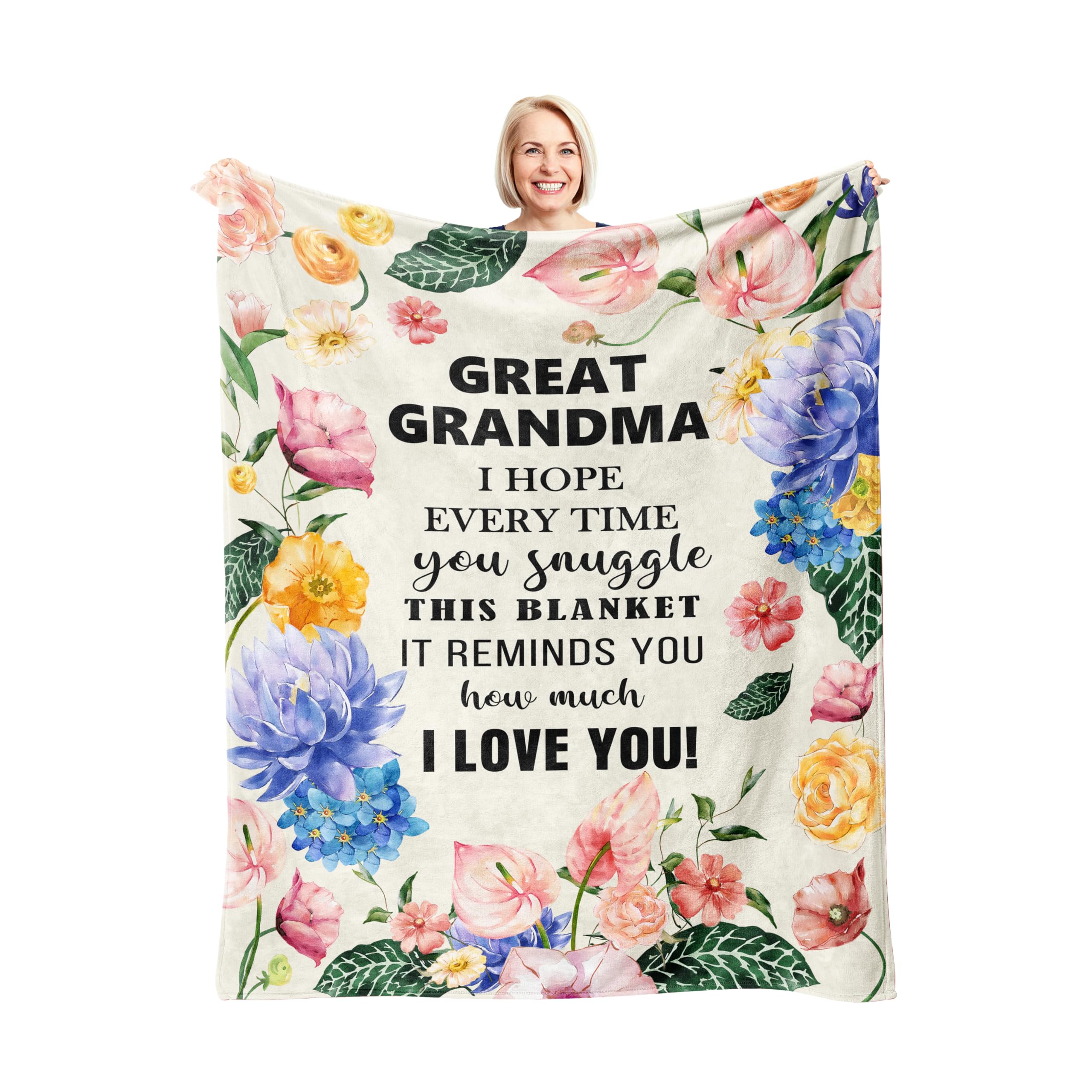 Xutapy Great Grandma Gifts Blanket 60X50, Best Gifts For Great Grandma, Great Grandma Birthday Gifts, Great Grandmother Gift Ide