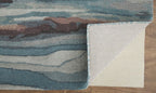 HomeRoots 512744 8 x 10 ft. Blue & Red Wool Abstract Hand Tufted Handmade Rectangle Area Rug
