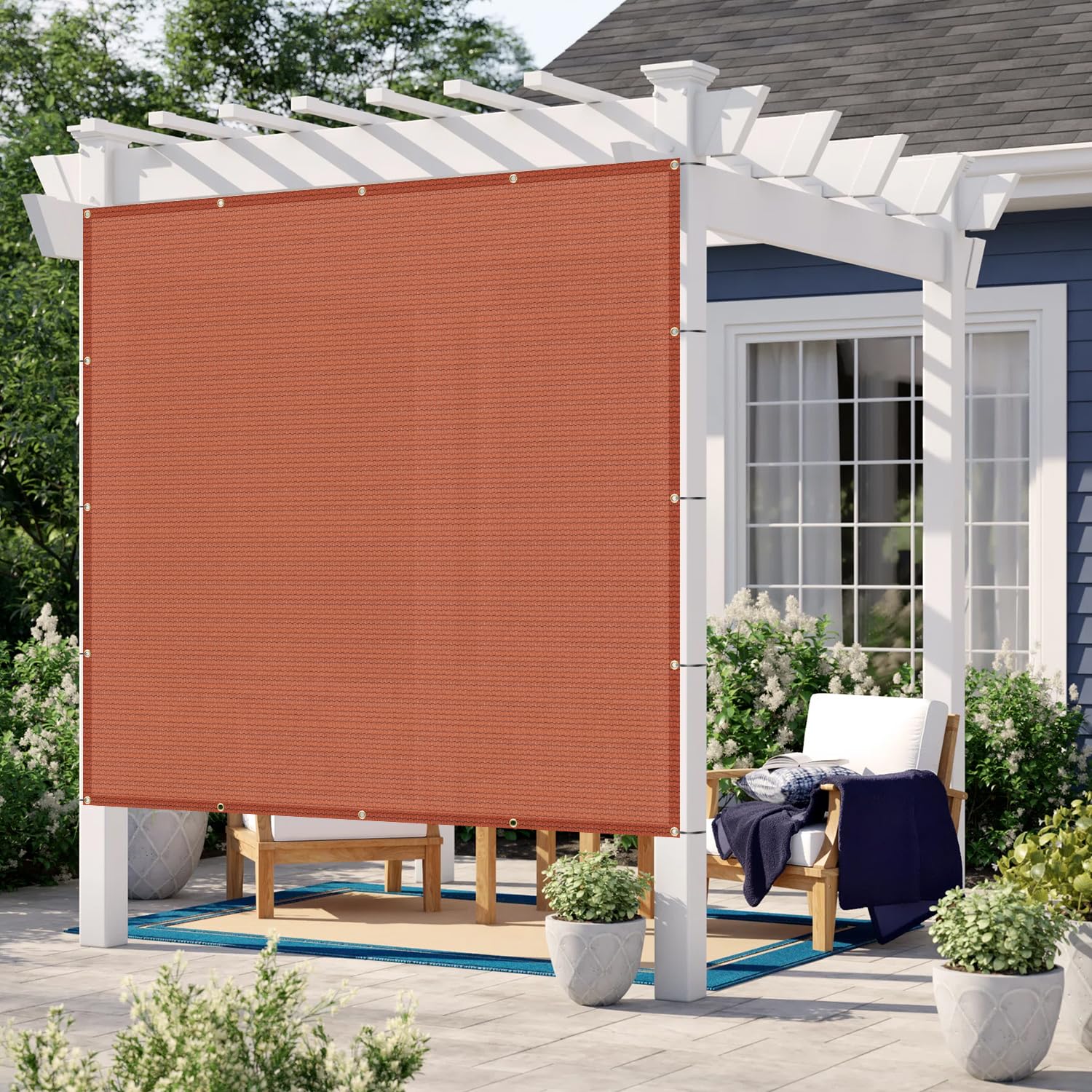Love Story Custom Size 20X24 Ft Sun Shade Cloth With Grommets Pergola Shade Cover 95% Uv Protection For Patio Outdoor, Terra (Cu