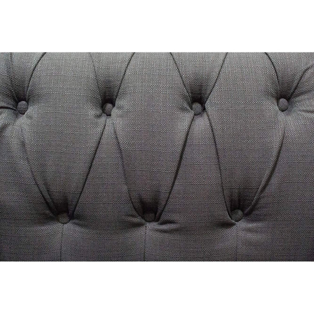 Best Master Furniture Venice Upholstered Loveseat, Charcoal