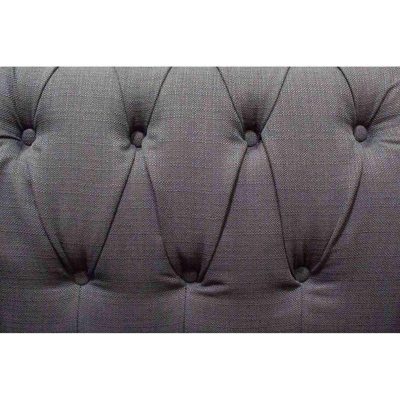 Best Master Furniture Venice Upholstered Loveseat, Charcoal