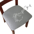 Genina Waterproof Seat Covers For Dining Room Chairs Covers Dining Chair Cover Kitchen Chair Covers (Grey, 2 Pcs)