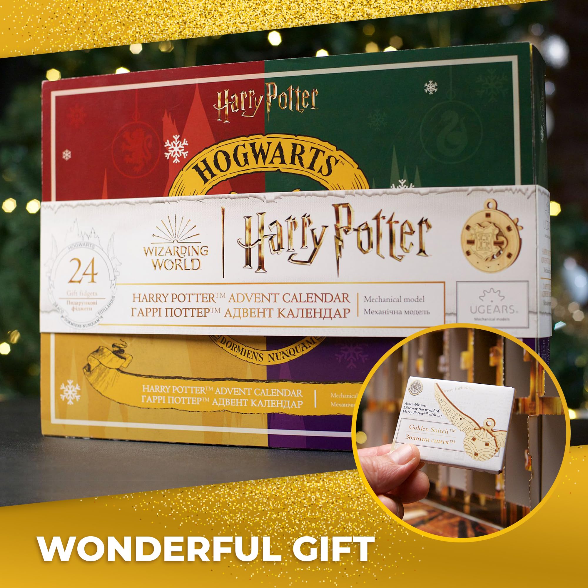 Ugears Harry Potter Advent Calendar 2023 - Christmas Countdown Fidget Advent Calendar With 24 Fidget Model Wooden Models To Buil