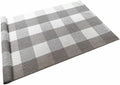 LEVINIS Buffalo Check Rug -Grey and White Plaid Door Mat Outdoor - Farmhouse Rugs for Front Porch/Kitchen/Bathroom- Large Layere