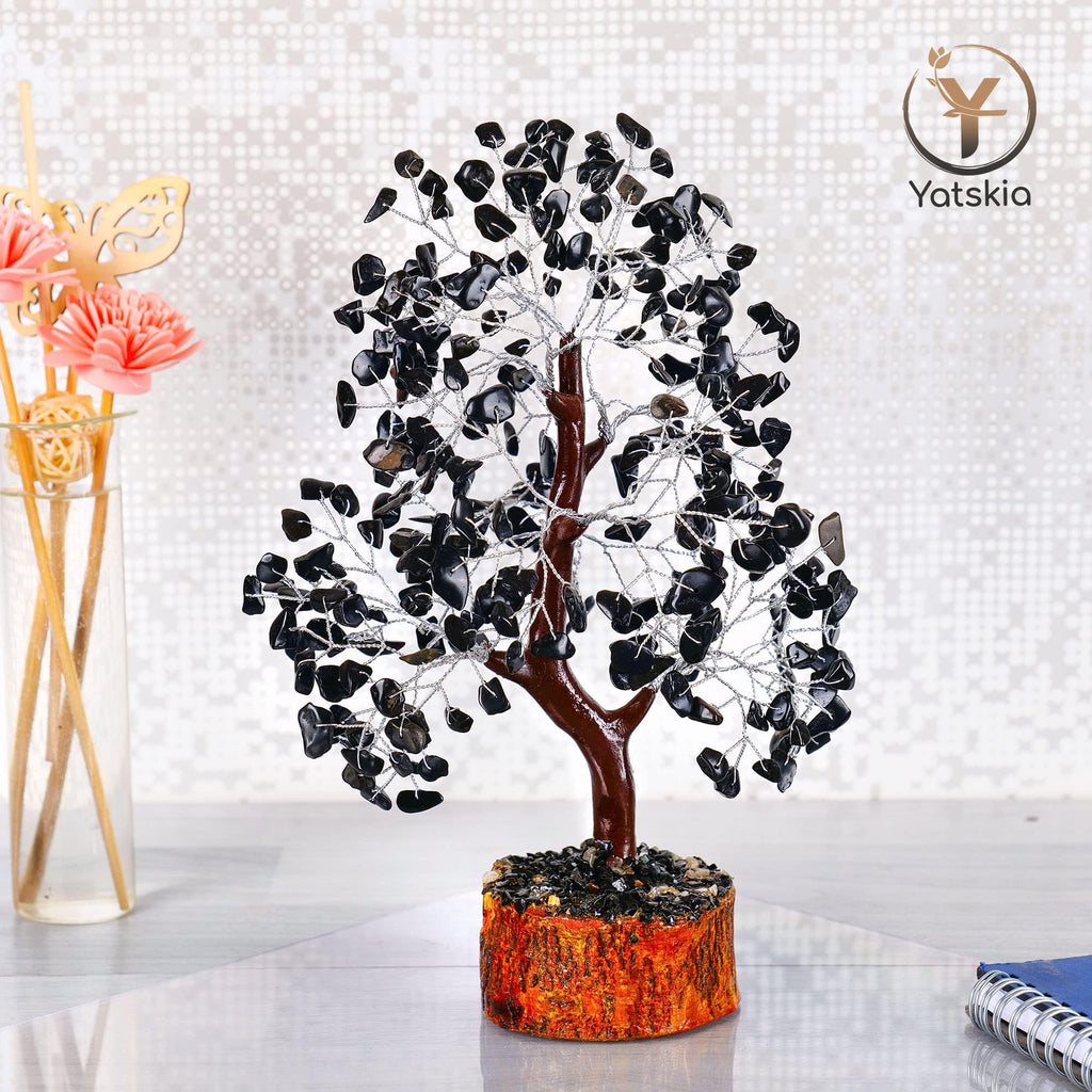 Black Tourmaline Gemstone Tree - Crystal Tree, Chakra Tree - Crystal Tree Of Life, Gem Tree, Bonsai Tree, Tree Of Life Decor, Fe