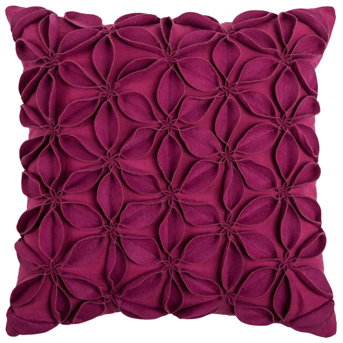 Rizzy Home | T07843 | 18&quot;x18&quot; Purple/Pink/Red Decorative Pillow | Down Fill