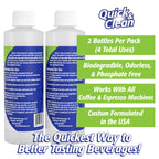 Quick & Clean 2-Pack Descaler (4 Total Uses) - Made In The Usa - Descaling Solution For Keurig, Nespresso, Ninja, Delonghi, Coff