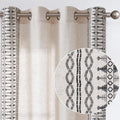 jinchan Boho Curtains for Bedroom Linen Blend Boho Curtains 96 Inches Long 2 Panels Farmhouse Embroidered Drapes for Living Room