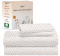 California Design Den Full Sheet Set Floral Pattern, 100% Cotton, Deep Pocket Full Sheets & Pillowcase Set - Chic Floral