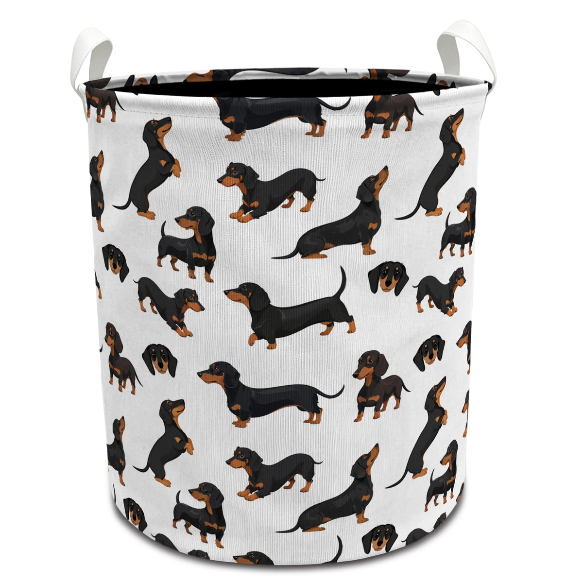 EVIHCG Funny Dachshund Dog Laundry Basket with Handles, Dachshund Lover Gifts, Weiner Dog Gifts Collapsible Waterproof Laundry H