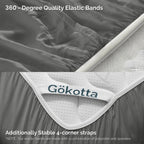 Gokotta 100% Bamboo Rayon Fitted Sheet King Size With Pillow Cases, 300 Tc Super Soft Breathable Cooling Fitted Sheet King Size