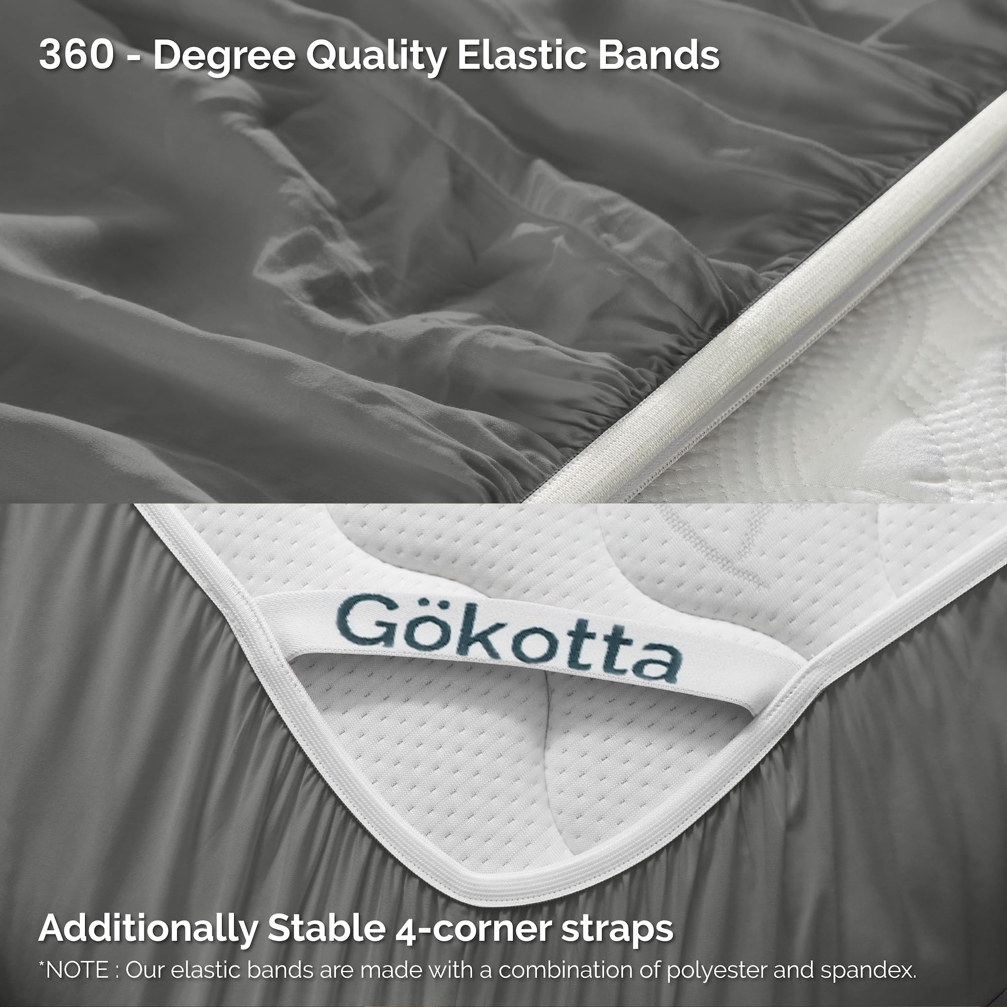 Gokotta 100% Bamboo Rayon Fitted Sheet King Size With Pillow Cases, 300 Tc Super Soft Breathable Cooling Fitted Sheet King Size