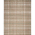 Nourison Grafix Plaid Taupe 7'10' X 9'10' Area Rug, Easy Cleaning, Non Shedding, Bed Room, Living Room, Dining Room, Kitchen (