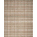 Nourison Grafix Plaid Taupe 5'3' X 7'3' Area Rug, Easy Cleaning, Non Shedding, Bed Room, Living Room, Dining Room, Kitchen (5X7)
