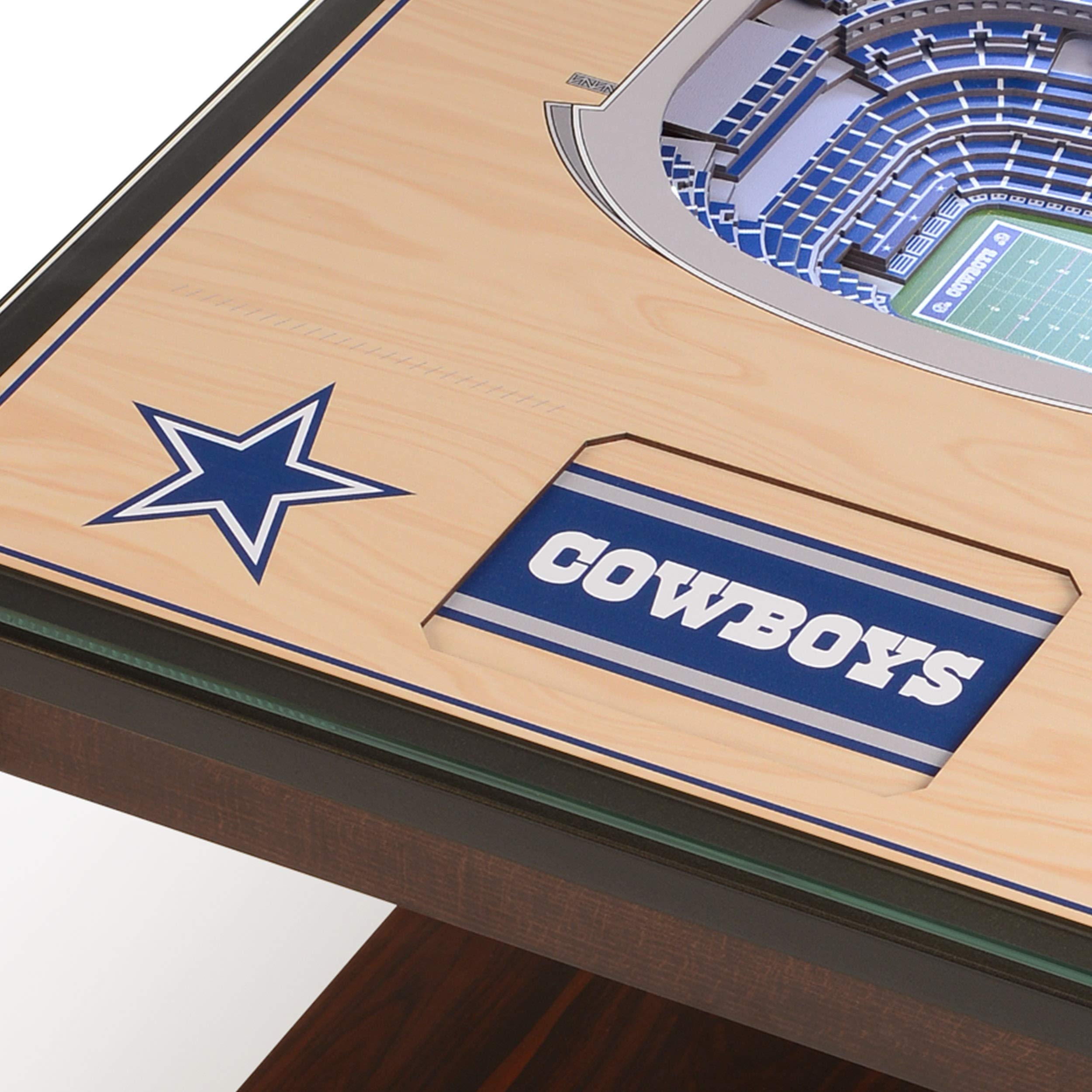 YouTheFan NFL Dallas Cowboys StadiumView Lighted End Table 25-Layer Engineered Wood Team Colors