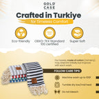 Myra Turkish Hand Towels Set of 5, 100% Cotton, Quick-Dry, 20 x 40''