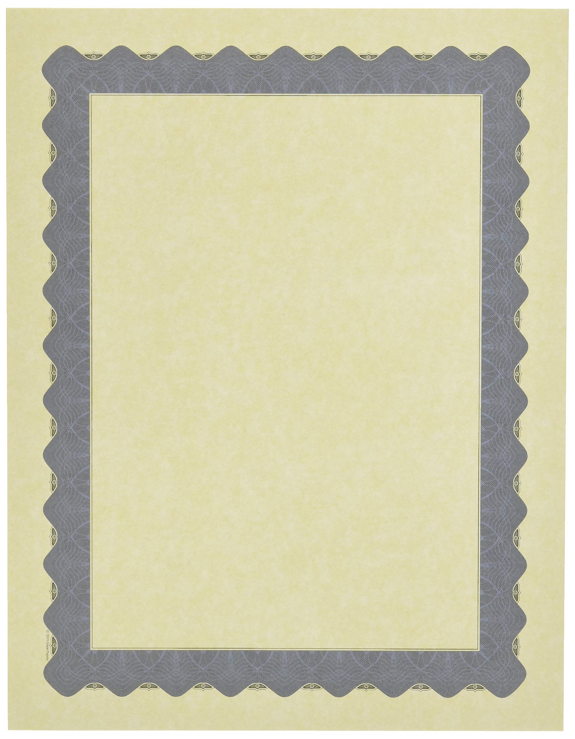 Great Papers! Metallic Blue Border Certificate For Awards, Achievements And Recognition, 8.5   X11    Printer Friendly, 100 Shee