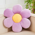 Kcvvcr Purple Flower Pillow, Soft 19.6 ' Flower Throw Pillow, Cute Flower Shaped Floor Pillow, Aesthetic Floral Plush Daisy Dec