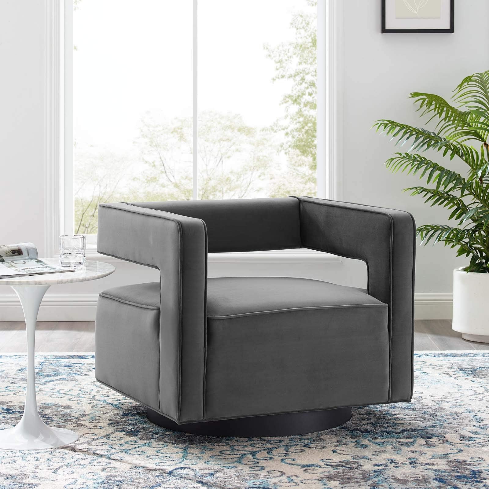 Modway Booth Armchairs, Gray