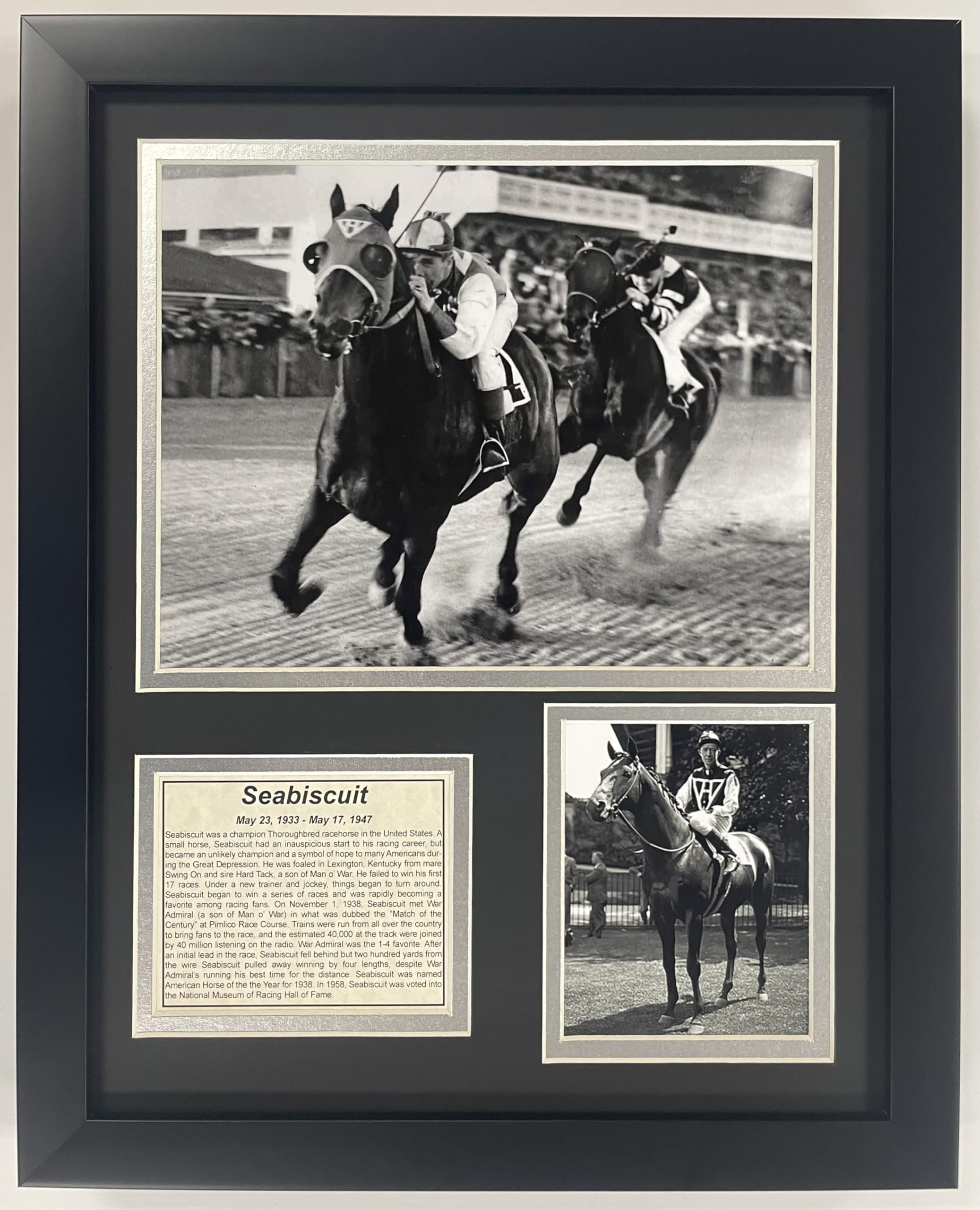 Legends Never Die Seabiscuit Framed Double Matted Photos, 12 x 15