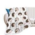 Hedgehog Blanket Cozy Plush Flannel Fleece Cute Animal Throw Blanket For Boys Girls Kids Ultra Soft Lightweight Fuzzy Nursery Bl