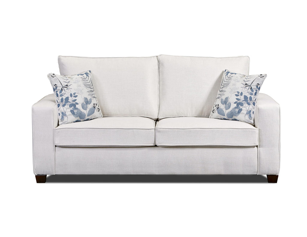American Furniture Classics Relay Mist Sleeper with Two Throw Pillows Sofas, Soft Washed Cream Tweed