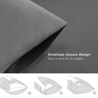 Bedsure Pillowcas Standard Size Set Of 2 - Dark Grey Standard Pillow Cases 2 Pack 20 X 26 Inches, Brushed Microfiber, Pillow Case Covers With Envelop Closure