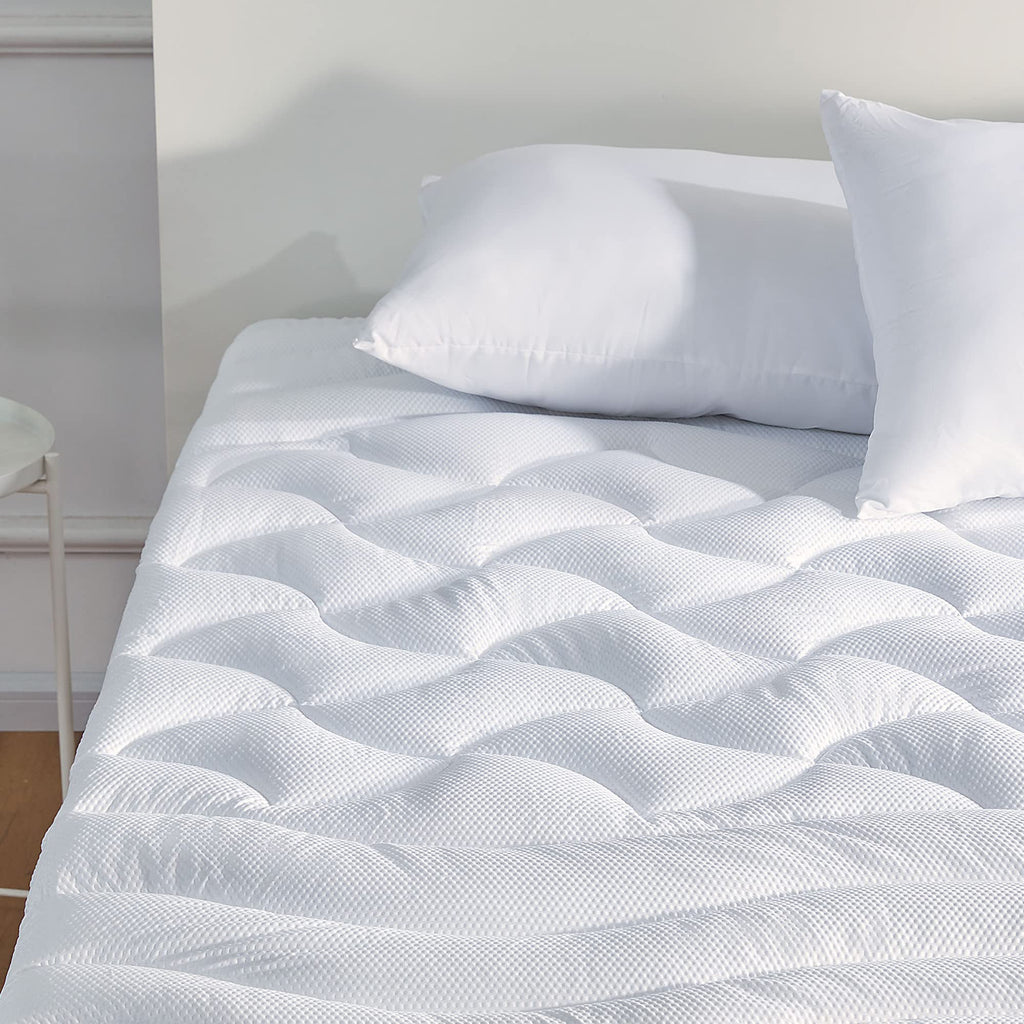 Sleep Zone King Size Cooling Mattress Topper, Premium Zoned Cool Mattress Pad Cover, Padded Mattress Protector Breathable Washab